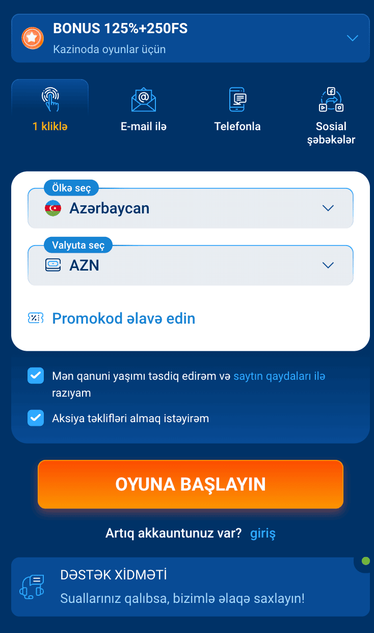 Mostbet qeydiyyat və giriş prosesi